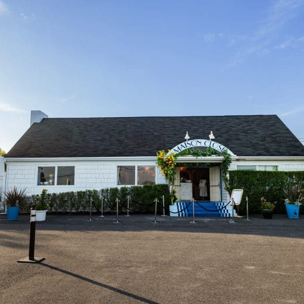 Maison Close Southampton exterior at The Capri, host of the Vilebrequin uniform collaboration dinner