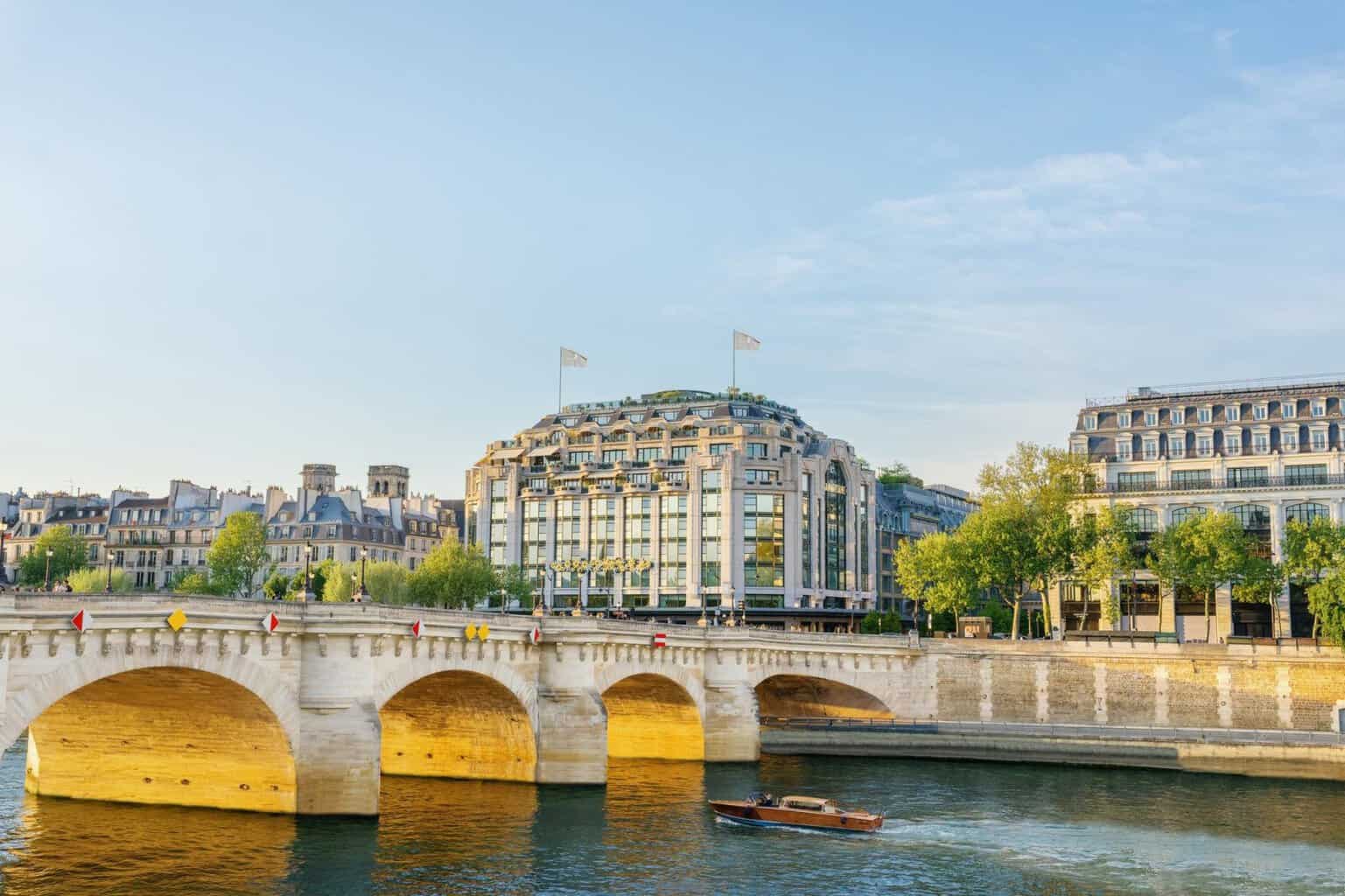 The La Samaritaine building on the Seine that houses Cheval Blanc Paris