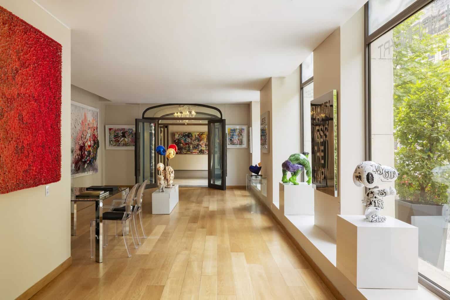 The contemporary art gallery at Le Royal Monceau Raffles Paris