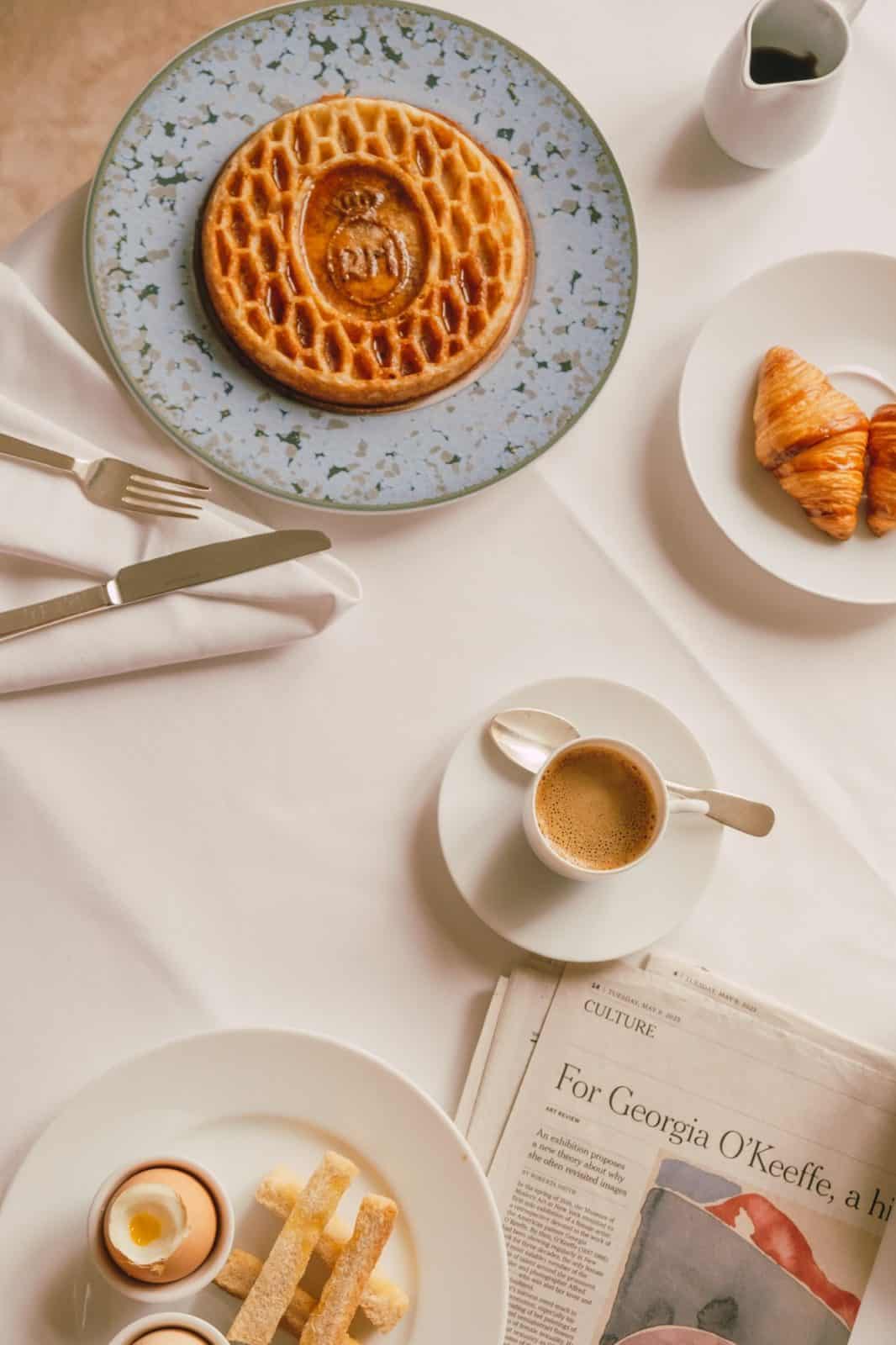 Breakfast pastries and coffee at La Cuisine, Le Royal Monceau
