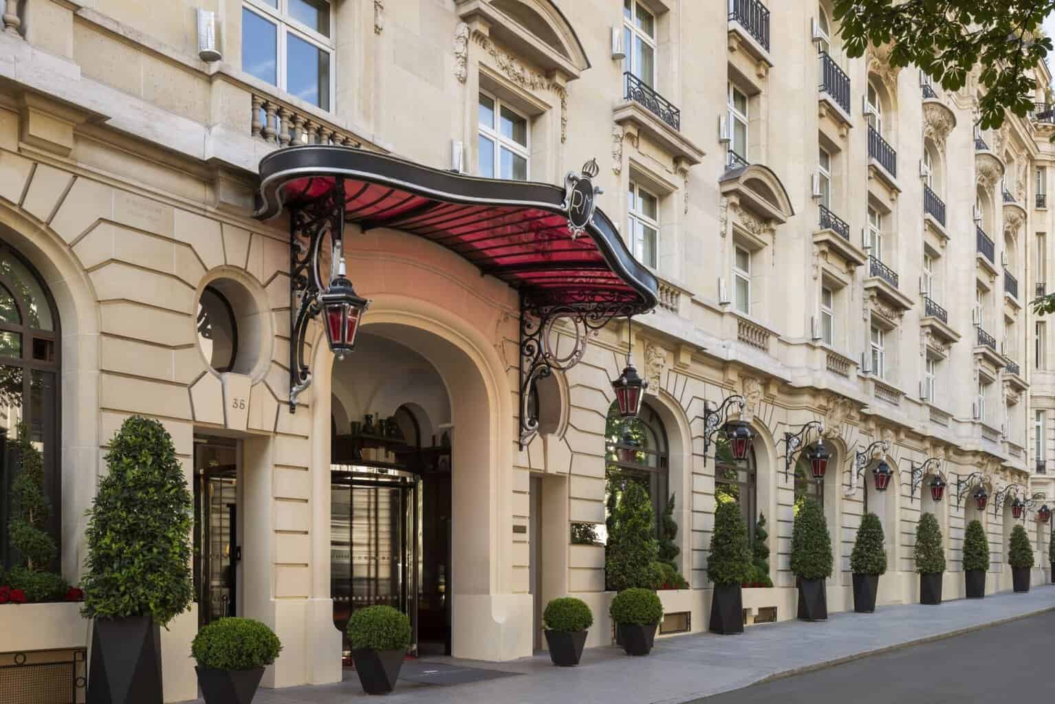 The facade of Le Royal Monceau Raffles Paris in the eighth arrondissement