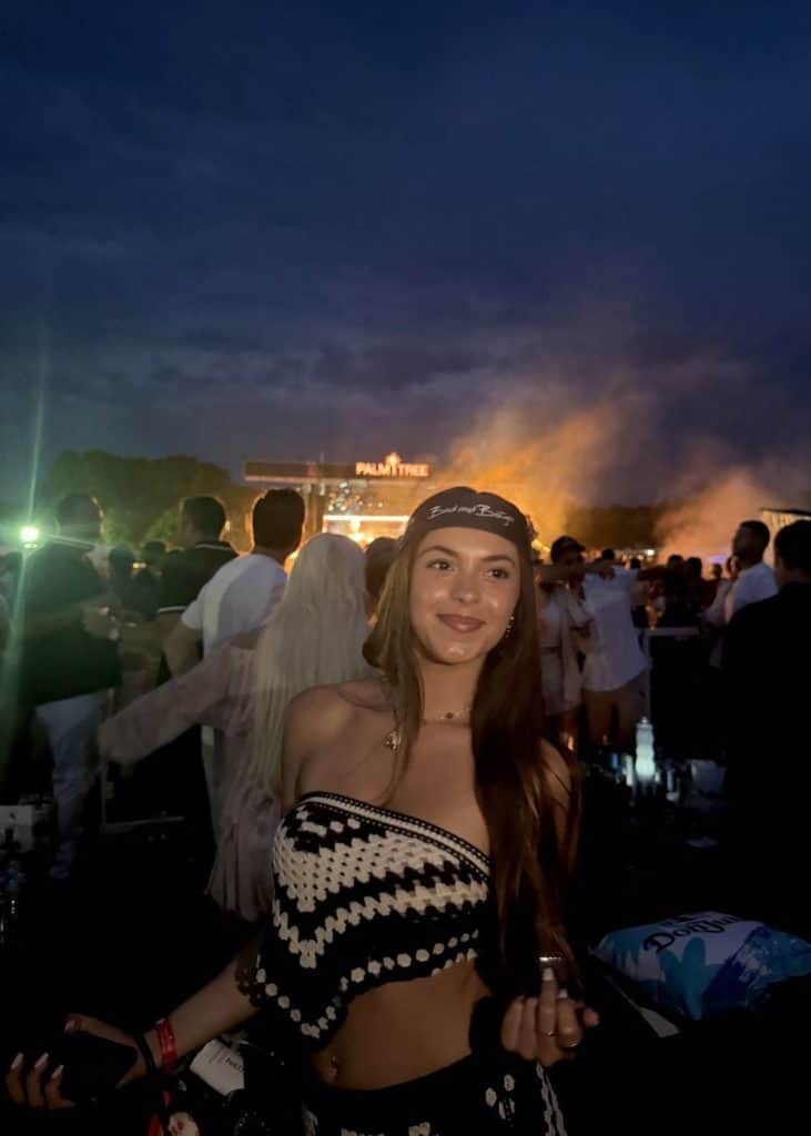 Guest at Palm Tree Music Festival Hamptons