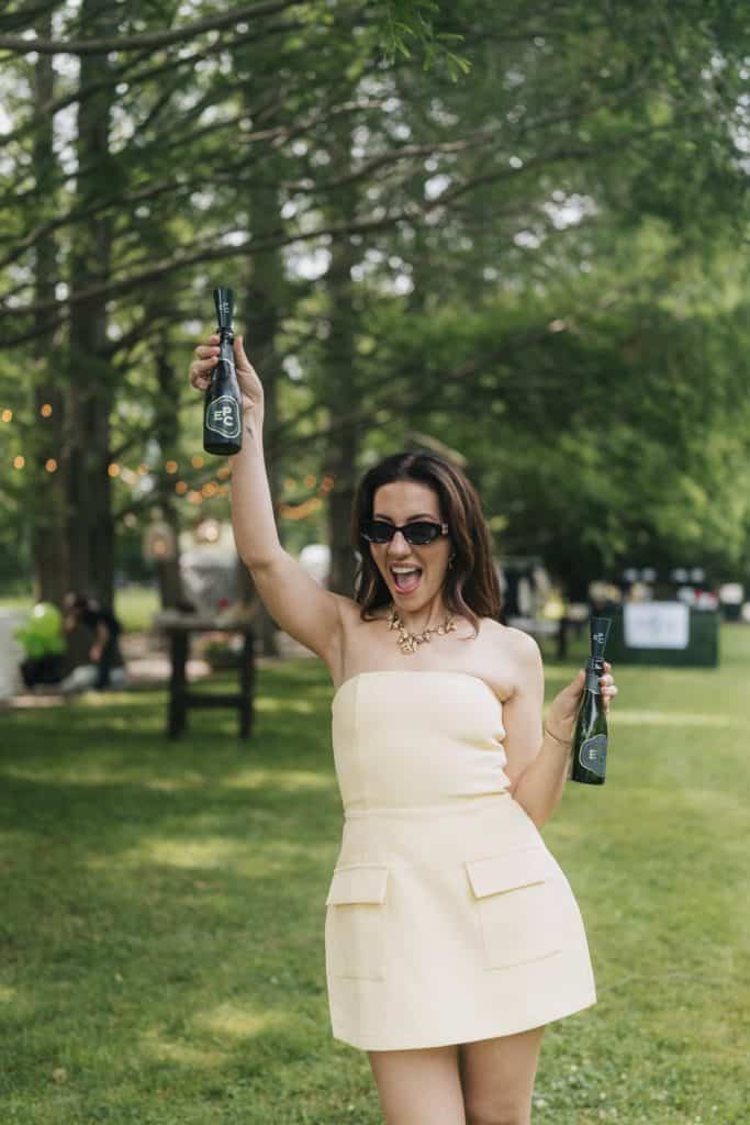 A guest at the Rexford Drive launch in the Hamptons