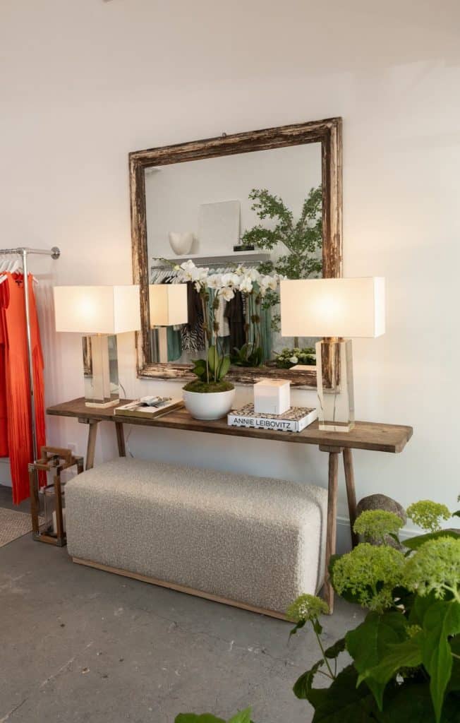Styled console at the Toccin Southampton store