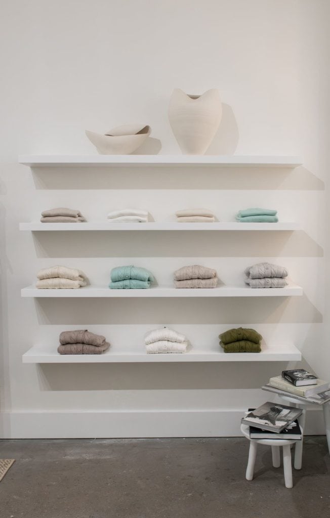 Knitwear display at the Toccin Southampton store