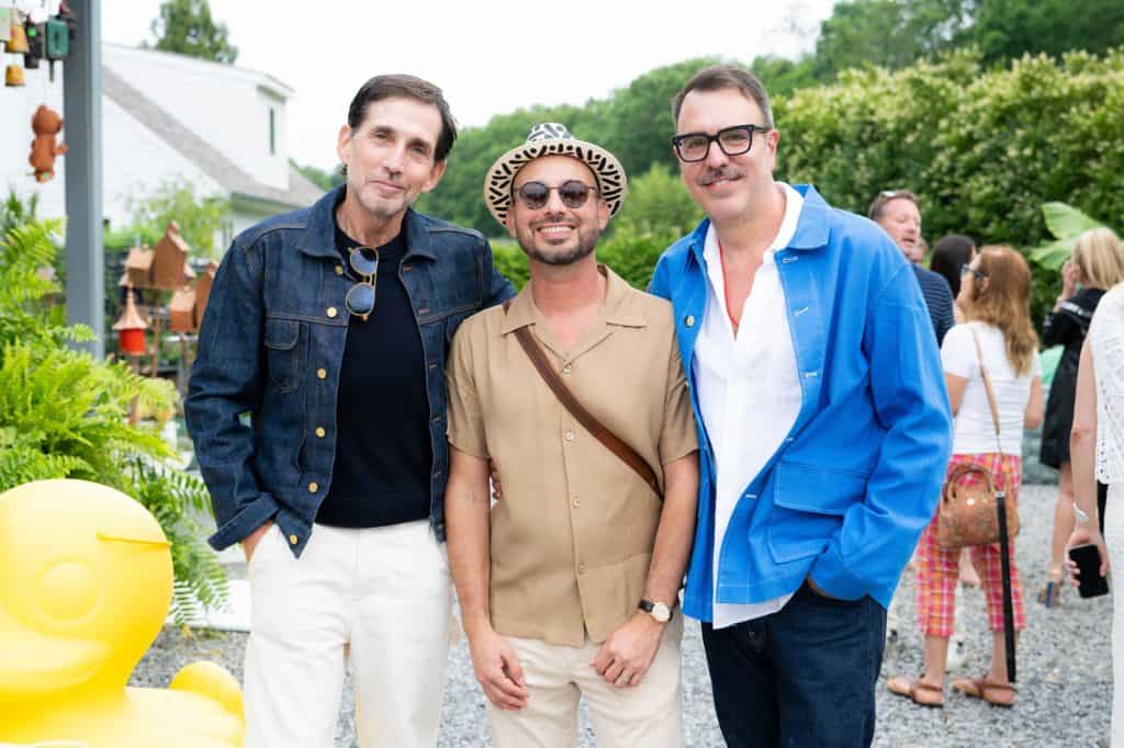 David Rogal, Pipe Yanguas and Ron Carlivati at the Unlimited Earth Care 20th anniversary party in Bridgehampton