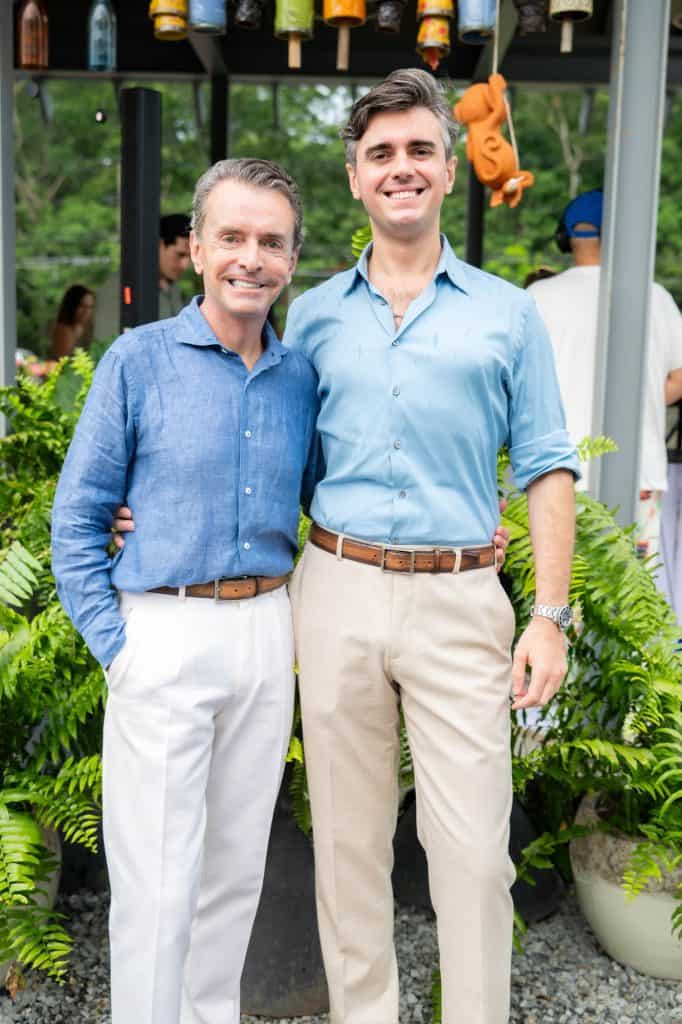 Frederico Azevedo and Lorenzo Azevedo at the Unlimited Earth Care 20th anniversary party in Bridgehampton