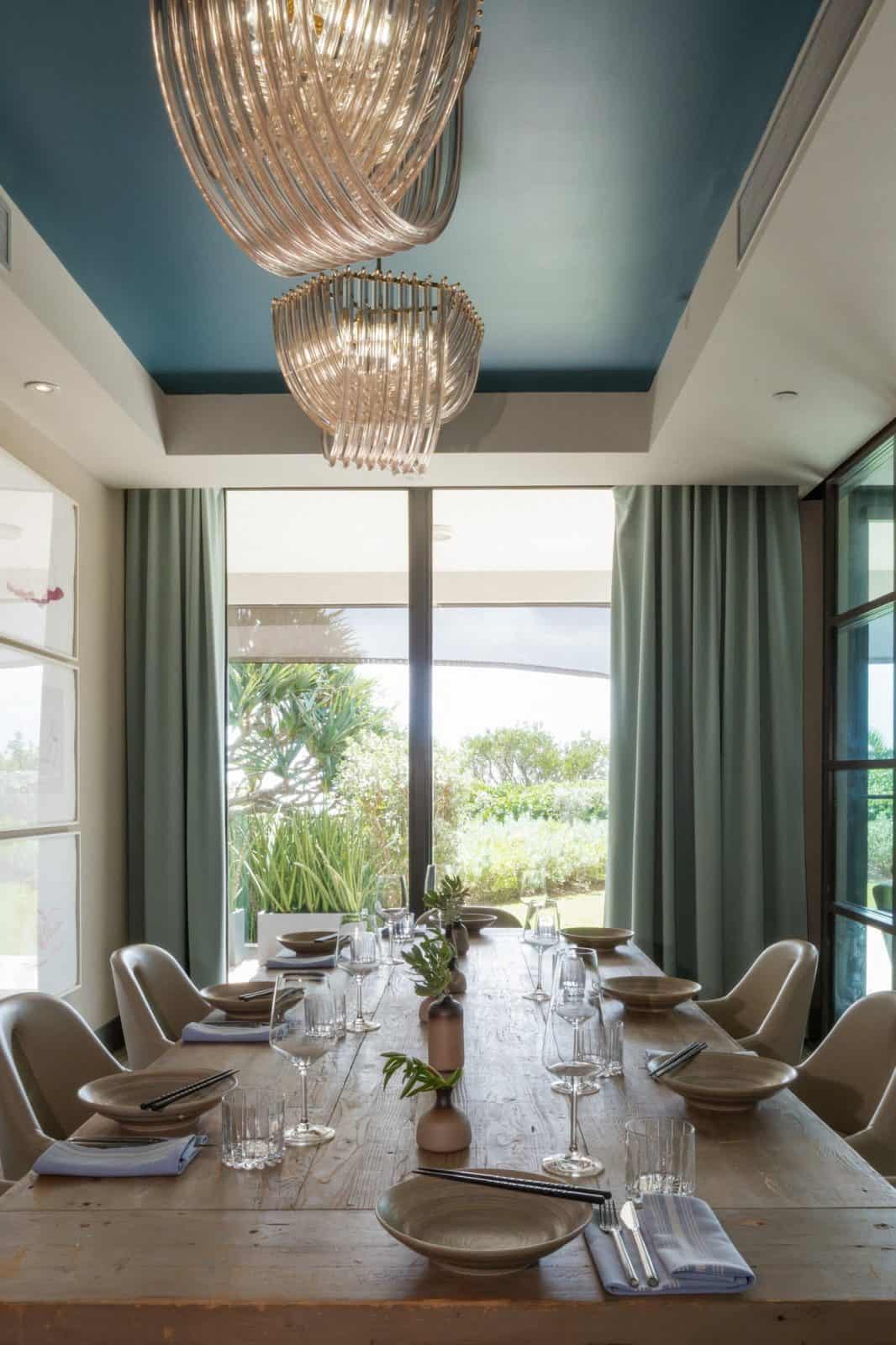 The Marée dining room at The Loren with ocean views