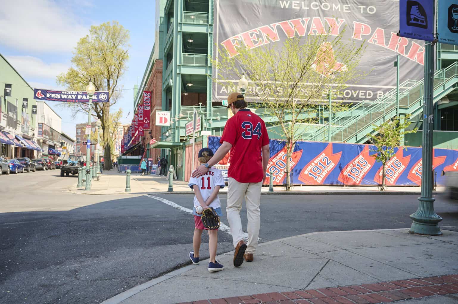 Walking to Fenway Park in Boston