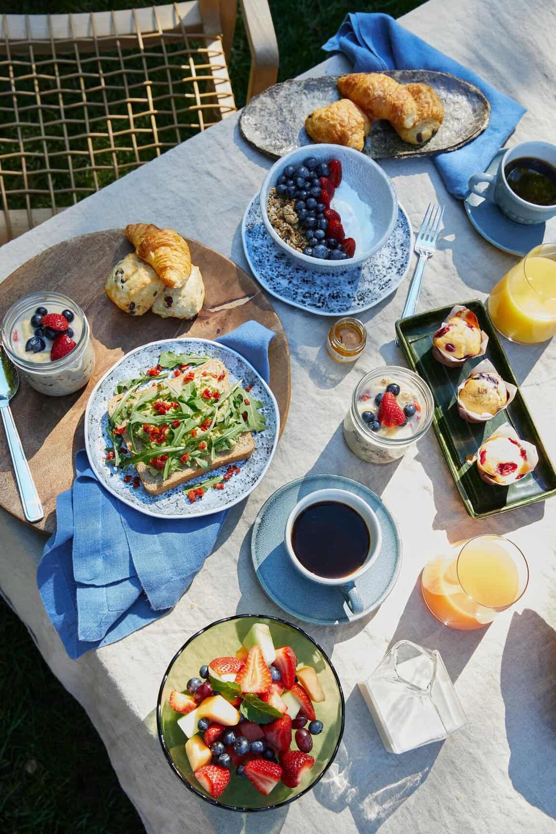 A breakfast spread at Nourish by The Roundtree