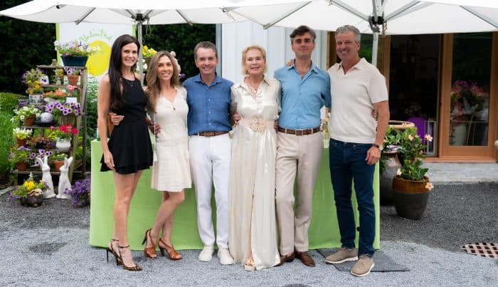 The Unlimited Earth Care team celebrating 20 years at its Bridgehampton headquarters